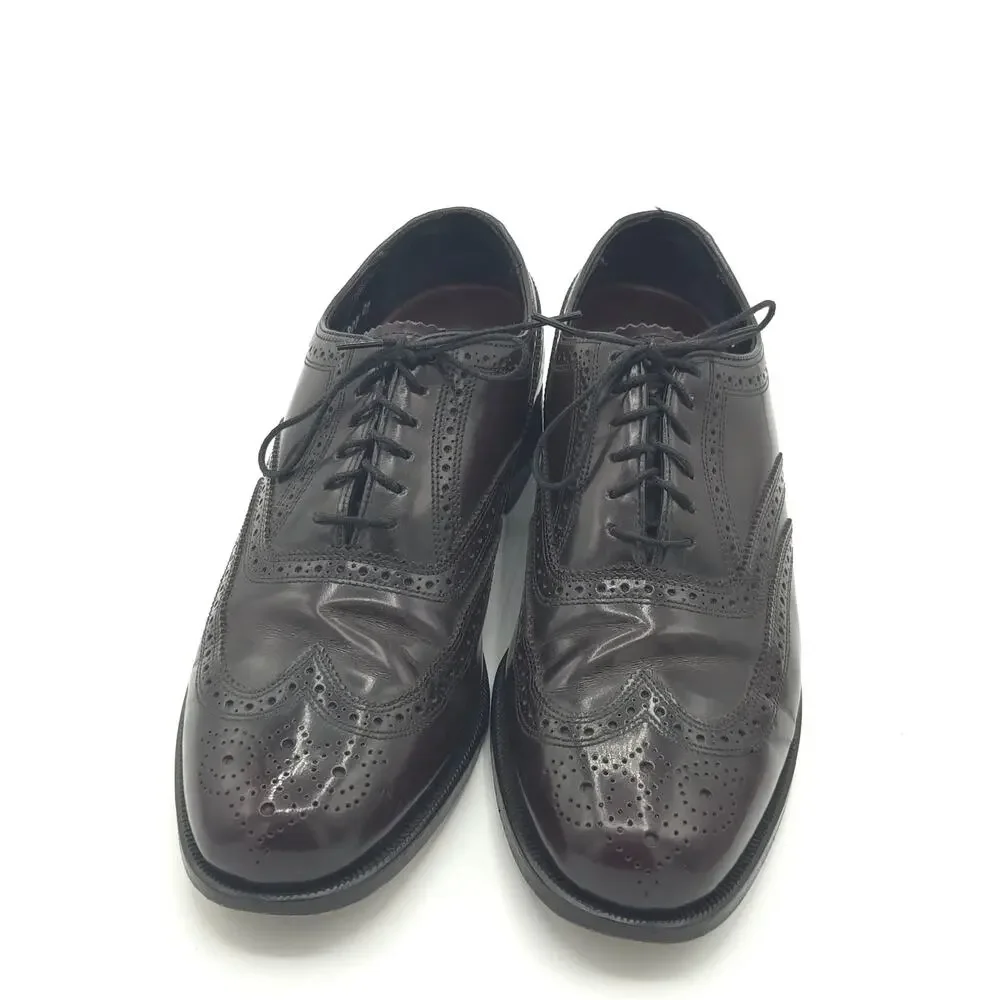 Florsheim Lexington Men's Size 8 Wingtip Oxfords Burgundy Leather